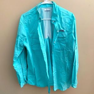 Women’s large pfg button up shirt